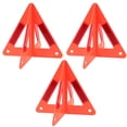 thumbnail image 1 of HAKIDZEL 3Pcs Red Plastic Warning Triangles for Roadside Emergencies 10.1*10.1*8.9in, 1 of 8