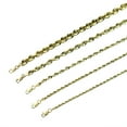 10K Yellow Gold Rope Chain Necklace 16'' 30" 2mm 2.5mm 3mm 4mm 5mm