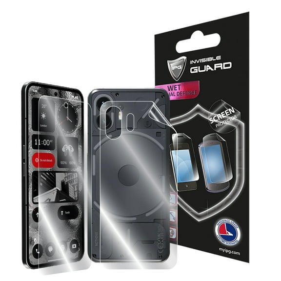 IPG For Nothing Phone 2 FULL BODY Hydrogel Protector Invisible Touch Screen Sensitive Ultra HD Clear Film Anti Scratch Skin Guard - Smooth/Self-Healing/Bubble -Free Screen & Back