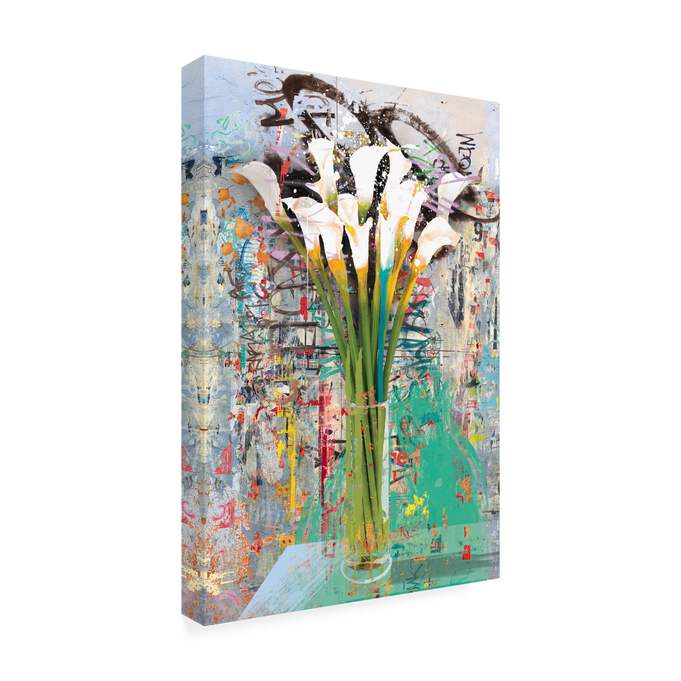 Canvas Wall Art - Porter Hastings 'Urban Bouquet 3' Wall Art for Living Room, Bedroom, or Office Décor by Trademark Fine Art - 12 x 19 Inches
