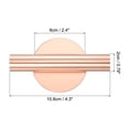 thumbnail image 2 of Uxcell Wall Flower Vase Tube Metal Floral Tubes Wall-Mounted Flower Tube Rose Gold 4 Pack, 2 of 5