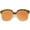 Tortoise-Gold / Orange Mirror, variant on sunglassLA Unisex Womens Oversize Half-Frame Mirrored Flat Lens Round Sunglasses (Tortoise-Gold / Purple Mirror) - 58mm