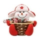thumbnail image 2 of Adorno Navideño de Cesta de Dulces con Forma de Muñeco de Nieve Anciano | Juguete Decorativo de Escritorio | Material Abs Rojo, Blanco y Marrón | Porta Dulces Festivos de 17 X 16 X 12 Cm para Exhibir, 2 of 6