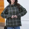 thumbnail image 4 of Whlbf Plus Size Sweaters for Women,Fashion Women Causal Long Sleeve Lattice Turtleneck Turtlenck Sweater2, 4 of 5