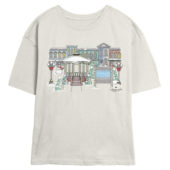 Juniors Gilmore Girls Stars Hollow Watercolor T Shirt
