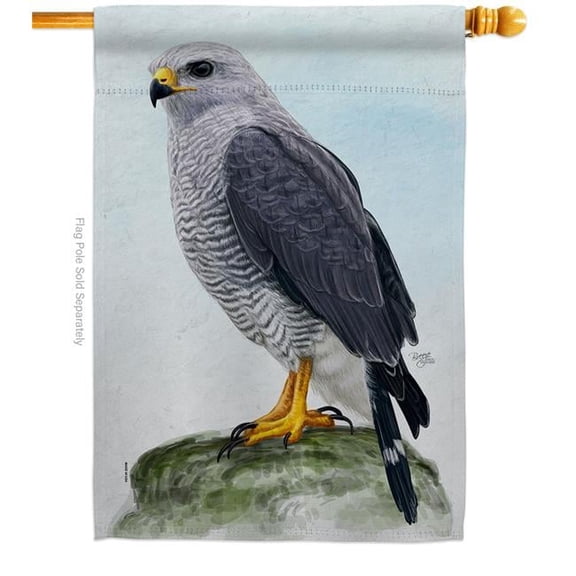 Breeze Decor H120089-BO 28 x 40 in. Falcon Animals Bird Vertical House Flag with Double-Sided Decorative Banner Garden Yard Gift