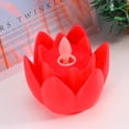 thumbnail image 2 of EeaseMX Vela LED sin llama con forma de loto, realista, decorativa, con pilas (roja), 2 of 7