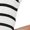 White, variant on Daznico Women's Black & White Striped Rib Knit Maxi Dress Square Neck Short Sleeve Bodycon Sweater Dress,L