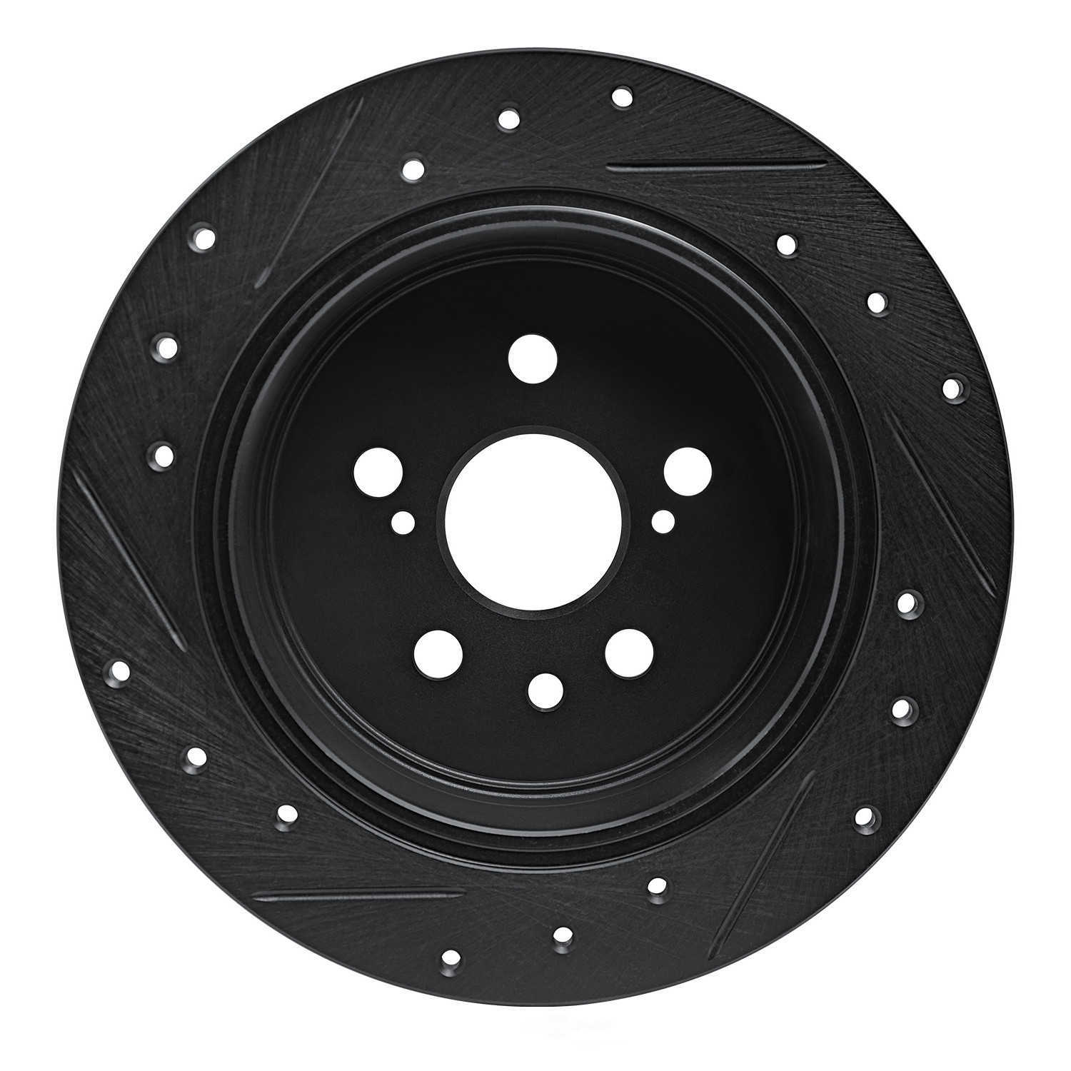 Dynamic Friction Company 633-76029R DFC Brake Rotor - Drilled And Slotted - Black