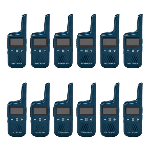 Motorola Solutions T383 25 mi. Two-Way Radio Blue w/Charging Dock 12-Pack