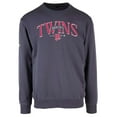 thumbnail image 2 of Men's Levelwear Navy Minnesota Twins Zane Cooperstown Collection Retro Spellout Pullover Sweatshirt, 2 of 3