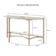 thumbnail image 4 of Bowery Hill Modern / Contemporary Metal Sofa Table in Gold Champagne, 4 of 7