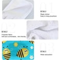 thumbnail image 5 of SKYSONIC 2 PCS 12"x17" Hand Towels for Kitchen Blue Honey Bee Bathroom Hand Towels Kitchen Towels with Hanging Loop, Cartoon Honeybee Floral Hanging Tie Towels, 5 of 6