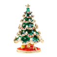 thumbnail image 3 of Caja de baratijas con forma de de Navidad, organizador de joyas con bisagras y diamantes de imitación, adornos clásicos, caja de anillos, joyero Verde, 3 of 8