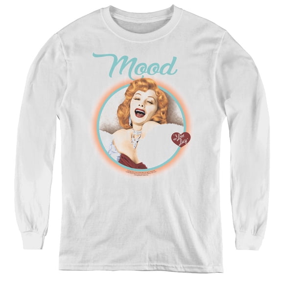 I Love Lucy Mood Youth Long Sleeve T-Shirt White