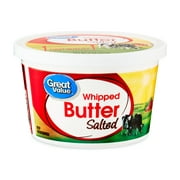 Great Value Salted Whipped Butter, 8 oz Tub