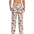 thumbnail image 3 of Uemuo Mushroom Pattern Men's Wide Leg Palazzo Lounge Pants with Pockets Light Weight Loose Comfy Casual Pajama Pants-, 3 of 9