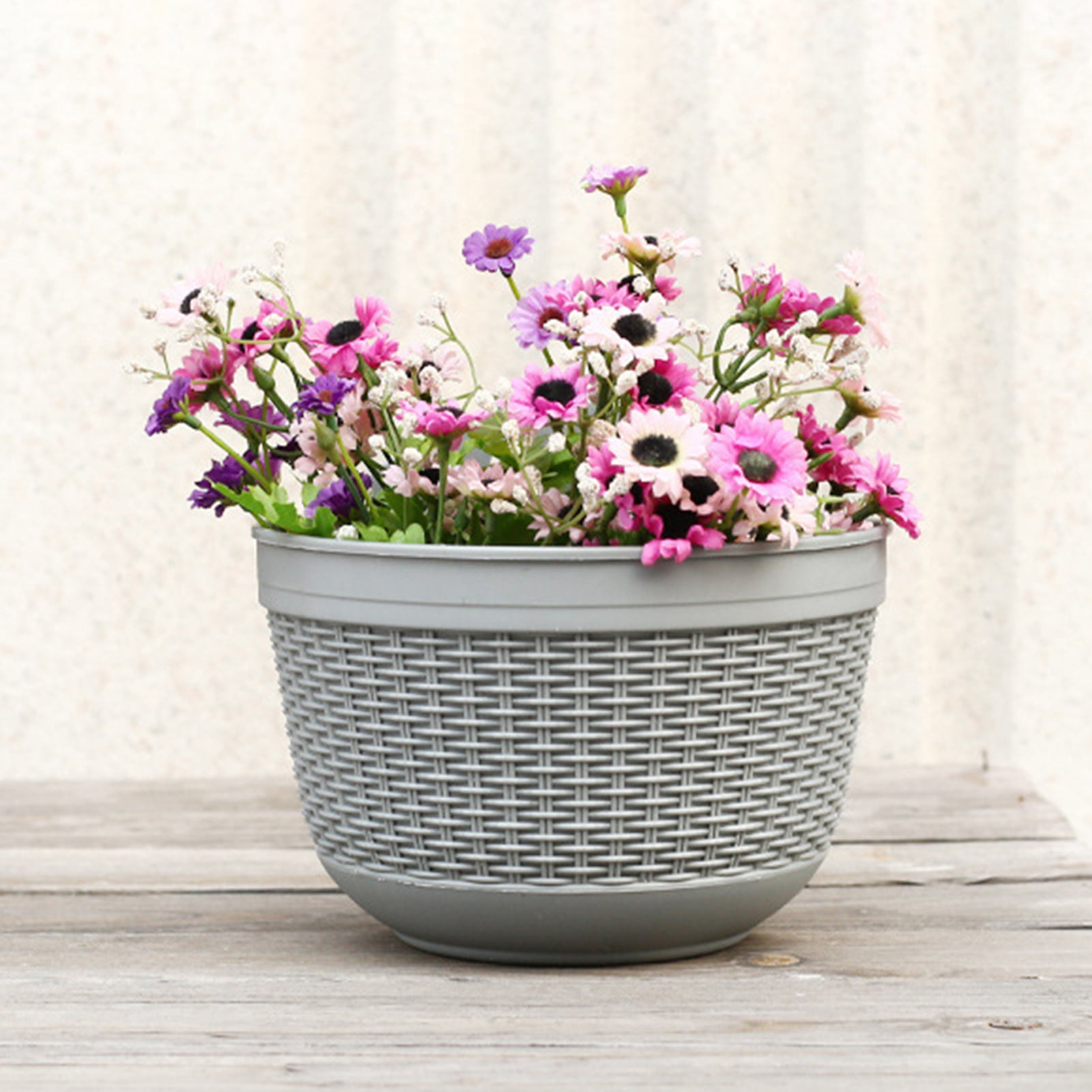 Visland Wall Hanging Planter with S Hooks, for Hanging Herbs Succulents or Other Small Plants, Fence or Wall Mounted Planters Container, for Home Garden Patio Indoors and Outdoors