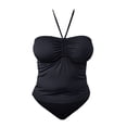 thumbnail image 1 of Traje de Baño Tankini Op para Mujer con Amarre Halter Negro Talla CH, 2 Piezas, 1 of 4