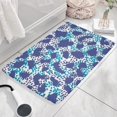 thumbnail image 3 of White and Blue Of Animal Print Flannel Non Slip Door Rugs,Washable Door Mats Indoor,Decorative Door Mats,Dirt-Resistant and Absorbent Doormat for Entrance,Bedroom,Kitchen,Bathroom,31.5x17in(80x43cm), 3 of 4
