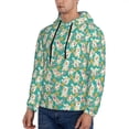 thumbnail image 3 of Fotbe Men's Hoodie with SHIBA WITH FLORAL Pattern - Kangaroo Pocket Pullover Hooded Sweatshirt, Perfect for Daily Wear, Travel, and Home-, 3 of 7