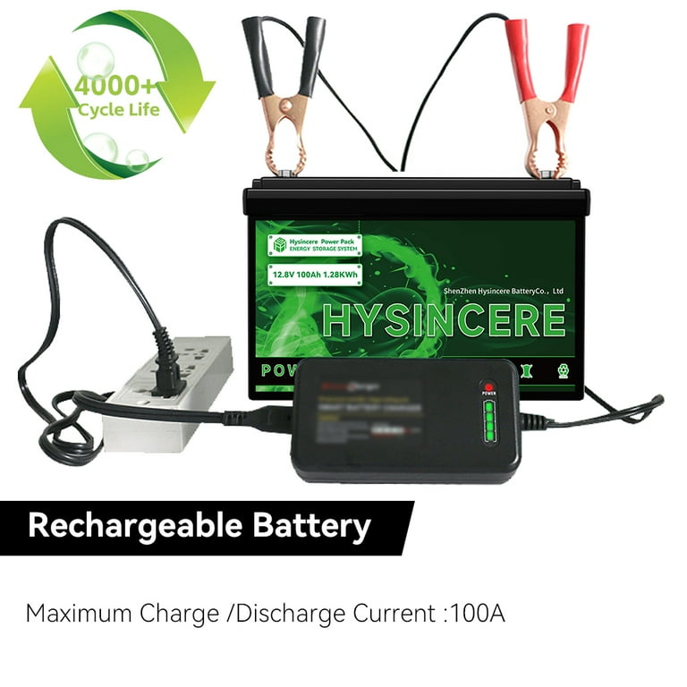 Batteria Litio LiFePO4 12V 100Ah HYSINCERE - Per Camper, Solare, 1280Wh, 100A BMS - Foto 5
