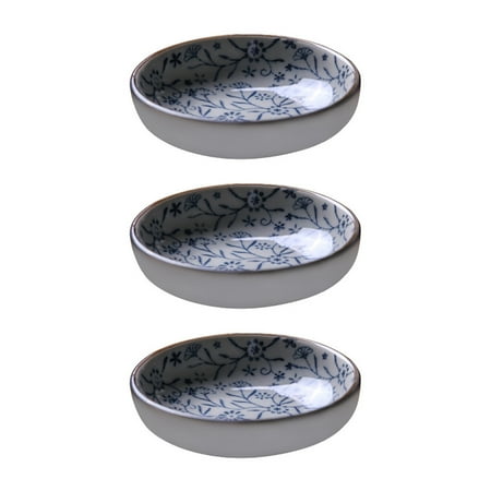 

3pcs Ceramic Seasoning Dish Small Plate Salad Tableware Kitchen Spice Plates