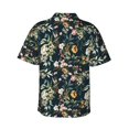 thumbnail image 3 of Balery Watercolor Floral Print Men's Hawaiian Shirts Short Sleeve Beach Shirt Relaxed Fit Vacation Button Down Shirts-X-Large, 3 of 9