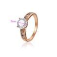 thumbnail image 2 of Elegante Anillo de Compromiso Zirconia Diamante Oro 14K Lam rosa 7, 2 of 8