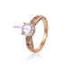 thumbnail image 2 of Elegante Anillo de Compromiso Zirconia Diamante Oro 14K Lam rosa 7, 2 of 8