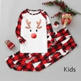 thumbnail image 2 of Mrzhqd Christmas Family Pajamas Matching Sets Toddler Boy Girl Christmas Pajamas Set Crew Neck Long Sleeve Print Tops With Plaid Pants Winter Warm Soft Sleepwear Nightwear,Navy,Size 5-6 Years, 2 of 3
