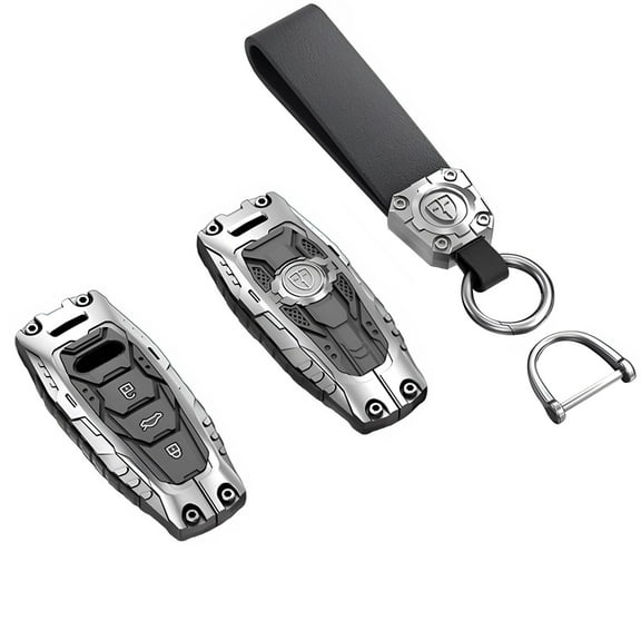 Audi Heavy Metal Key Fob Cover Protector, Keychain, Accessory for Audi A4 Q7 Q5 A6 R8 S5