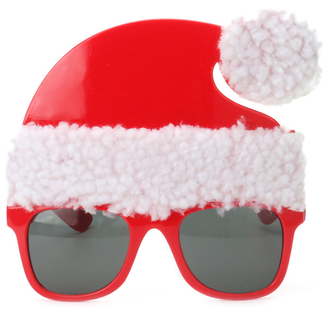 Christmas Glasses Red Santa Hat One Size Specs Fancy Xmas Dress Party Supply 