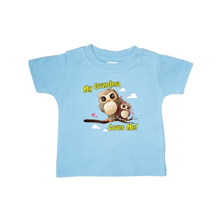 

Inktastic My Grandma Loves Me Owl Gift Baby Boy or Baby Girl T-Shirt
