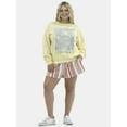 thumbnail image 2 of No Boundaries Oversized Graphic Crewneck Sweatshirt, Midweight, Women's and Women's Plus, 2 of 5