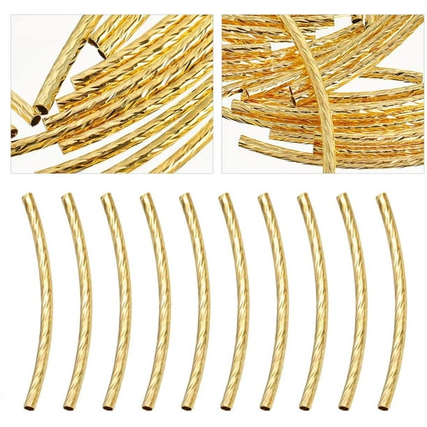 Curved noodle tube beads best sale