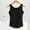 Black, variant on QUNYINEY Muscle Womens Tank Top Sleeveless Crewneck Casual Solid Shirts Loose Built In Pads Tank Tops