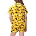 thumbnail image 5 of NIEWTR Kids Girls Short Sleeve Pajamas Set Halloween Pumpkin Ghost Print Collared Tops and Shorts Pjs Set Soft Comfortable Kids Halloween 2 Pieces Loungewear, 5 of 5