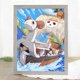 thumbnail image 4 of Hilo de bordar de algodón ecológico completo, Kit de punto de cruz de dibujos animados impreso de 11CT, 40x56cm, 4 of 9