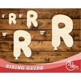 thumbnail image 3 of Unfinished Wood Balloon Letter R Shape | DIY Craft Cutout | up to 46" DIY 8" / 1/8", 3 of 3