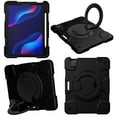 thumbnail image 6 of Case for iPad Pro 11 3rd Generation 2021: Military Grade Shockproof Silicone for iPad 11 Inch 2nd Gen w/Pencil Holder - Stand - Handle - Shoulder Strap For iPad Pro 11 2021/2020/2018,Black, 6 of 11