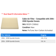 thumbnail image 2 of Cabin Air Filter - Compatible with 2006 - 2008 Hyundai Sonata 2007, 2 of 2