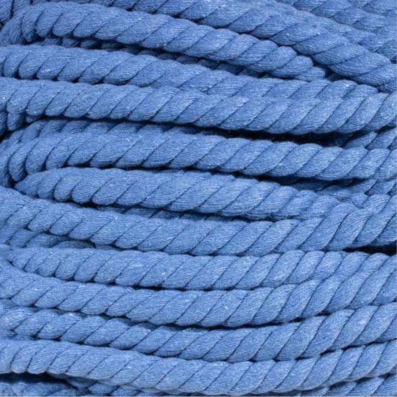 Super Soft 3 Strand Twisted Cotton Rope - Multiple Colors to Choose from in Various Diameters and Lengths