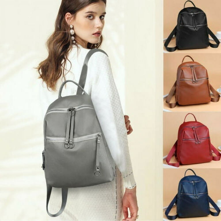Fashion Women Black Small Backpack Travel Nylon Handbag Shoulder Bag