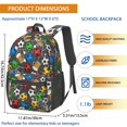 thumbnail image 3 of Football and Beermug Black Pattern 17" Waterproof Oxford School Backpacks for Teens, S-Shape Padded Straps, for School, Travel, Hiking, Camping, 3 of 5