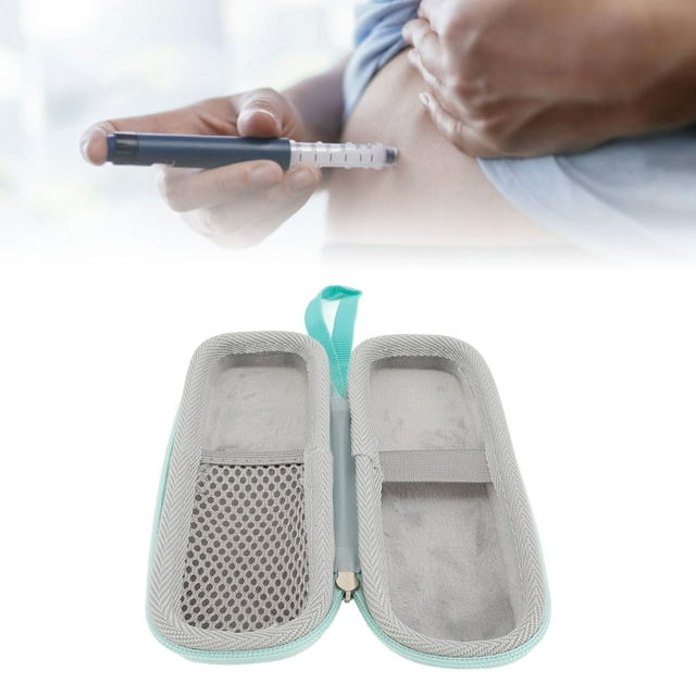 Estuche de Vije para refrigerador de pluma de insulina, organizador Portátil de medicamentos para diabétos a prueBa de Agua con Diseño de Cremallera Para Vijes, Hogar