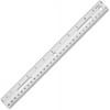 Business Source 12 12" Length 1.3" Width - 1/16 Graduations - Metric, Imperial Measuring System - Plastic - 1 Each - White