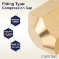 thumbnail image 3 of Tapa de compresión de latón LTWFITTING para tubo de 1/4" - paquete de 10, 3 of 5