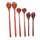 thumbnail image 2 of 18 piezas de cucharas de madera para servir en la cocina, cucharas de sopa de mango largo, cucharas de degustación para comer, mezclar y revolver, 2 of 8