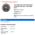 thumbnail image 2 of Front Brake Rotor and Hub Assembly - Compatible with 1980 - 1984 Dodge D150 1981 1982 1983, 2 of 2